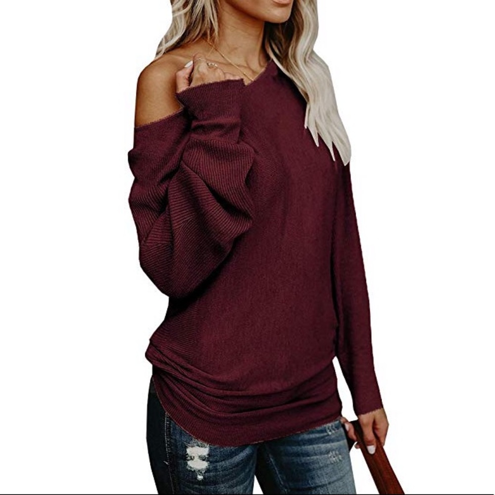 Off the Shoulder Sweater - Picture 2 of 5